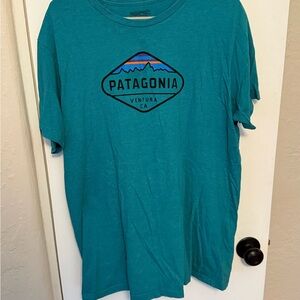 Patagonia Teal Logo Tee